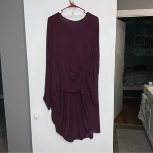 Maroon tunic top